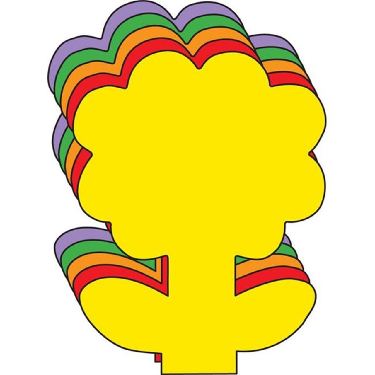 Creative Shapes Etc 6 x 7 in. Large Assorted Creative Cut-Out, Flower - 31 Sheets per Pack